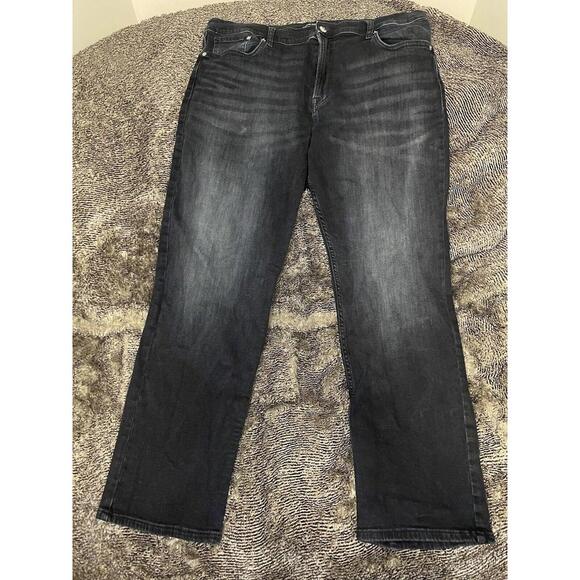 Calvin Klein Jeans Men's 38W X 30L Black CKJ 035 Straight Flex Denim Fading - Picture 1 of 5